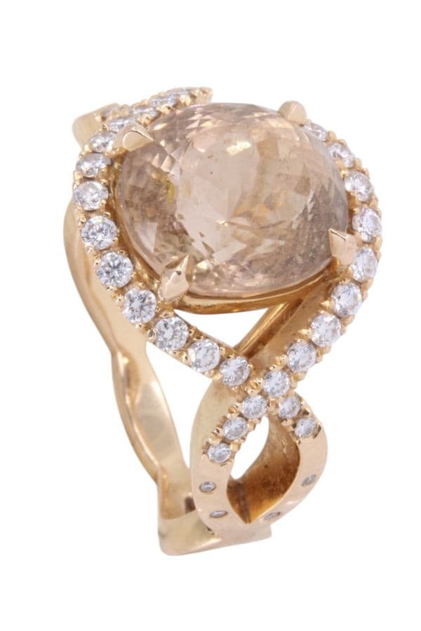 Bague Moderne Quartz et Diamants - photo 4