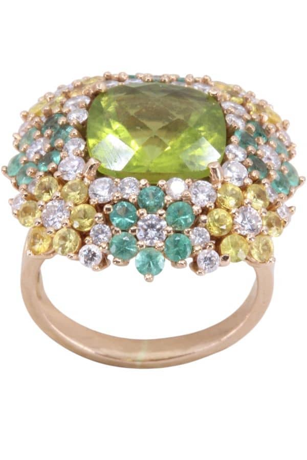 BAGUE COCKTAIL PERIDOT, photo 2 sur 3