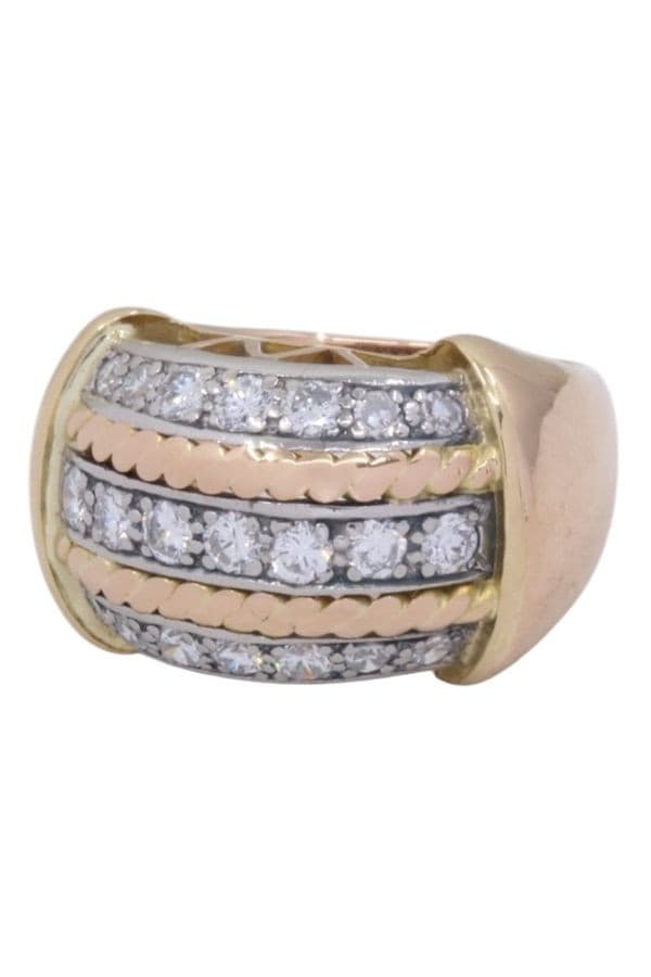 Bague Bandeau Diamants 1950' - photo 5
