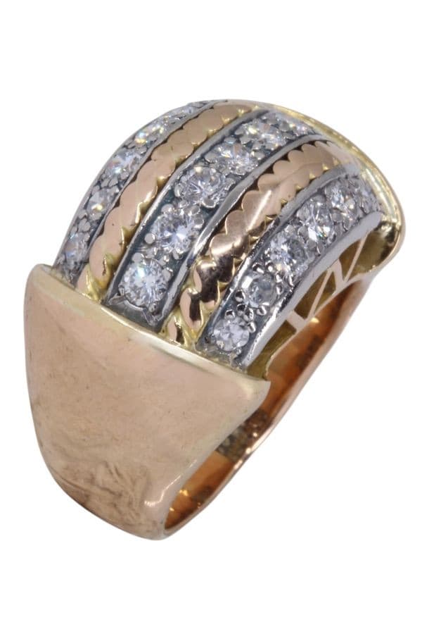 Bague Bandeau Diamants 1950' - photo 2