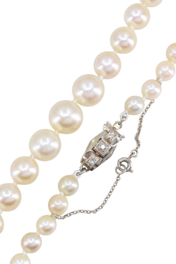 Collier de Perles en Chute Art-Déco - photo 3