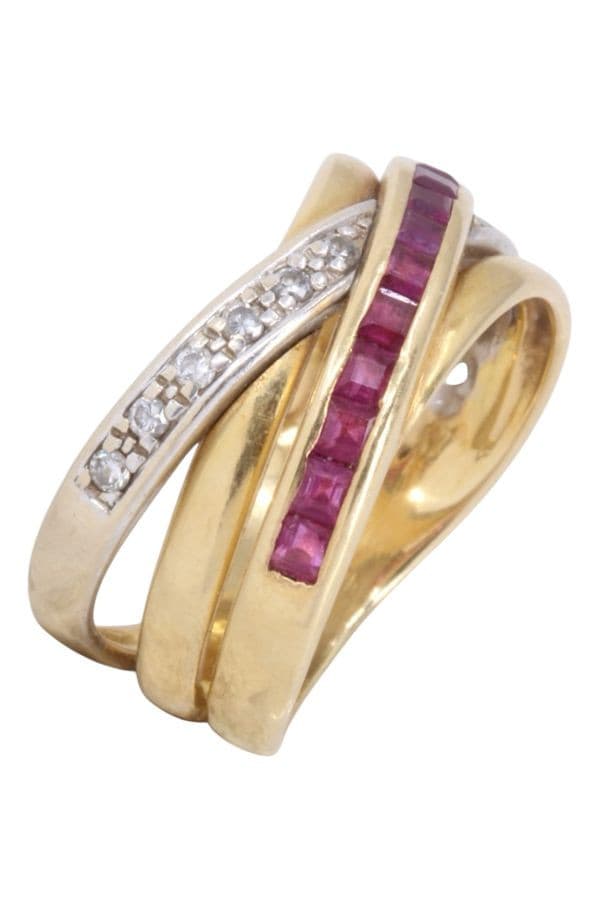 Bague Rubis Diamants - photo 3