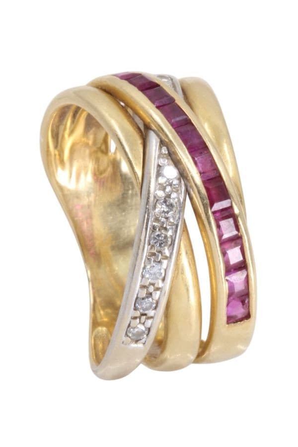 Bague Rubis Diamants - photo 4