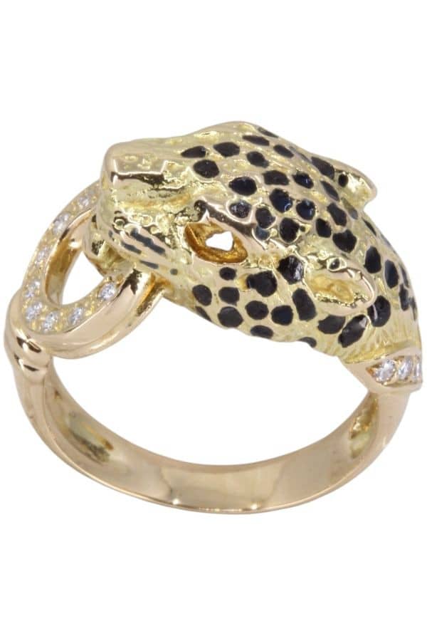 BAGUE PANTHÈRE DIAMANTS, photo 2 sur 3
