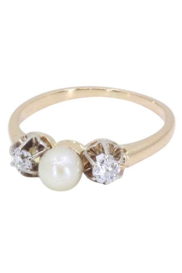 Bague Jarretière Perle et Diamants - photo 5