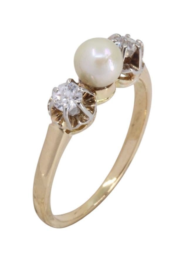 Bague Jarretière Perle et Diamants - photo 3