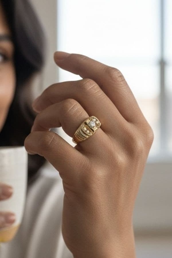 Bague Ancienne Diamant et Perles - photo 2