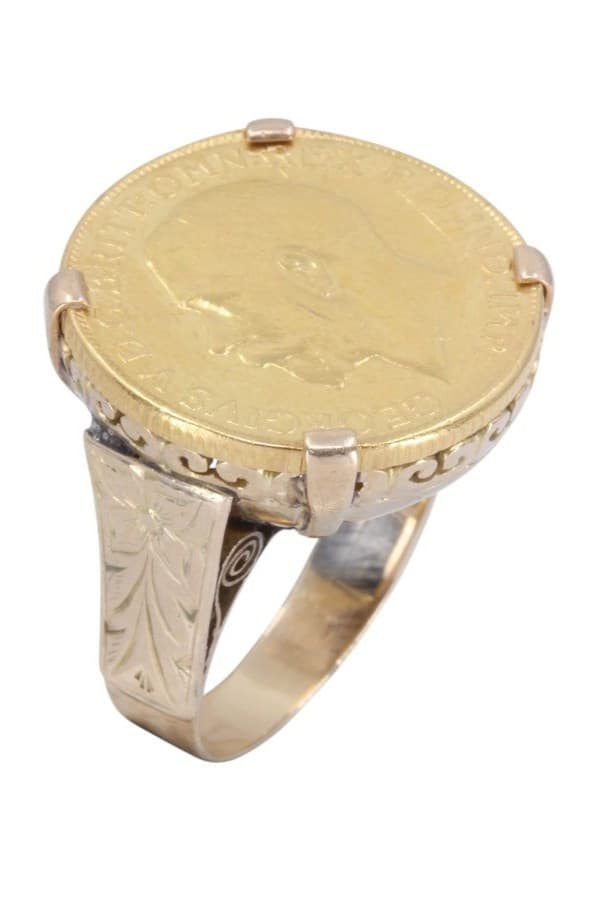 Bague Pièce Souverain - photo 3