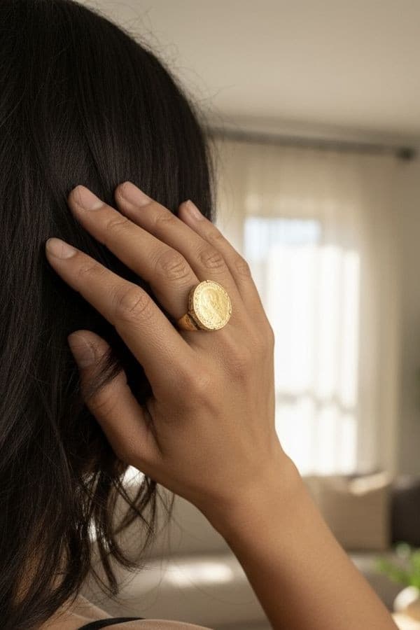 Bague Pièce Souverain - photo 2