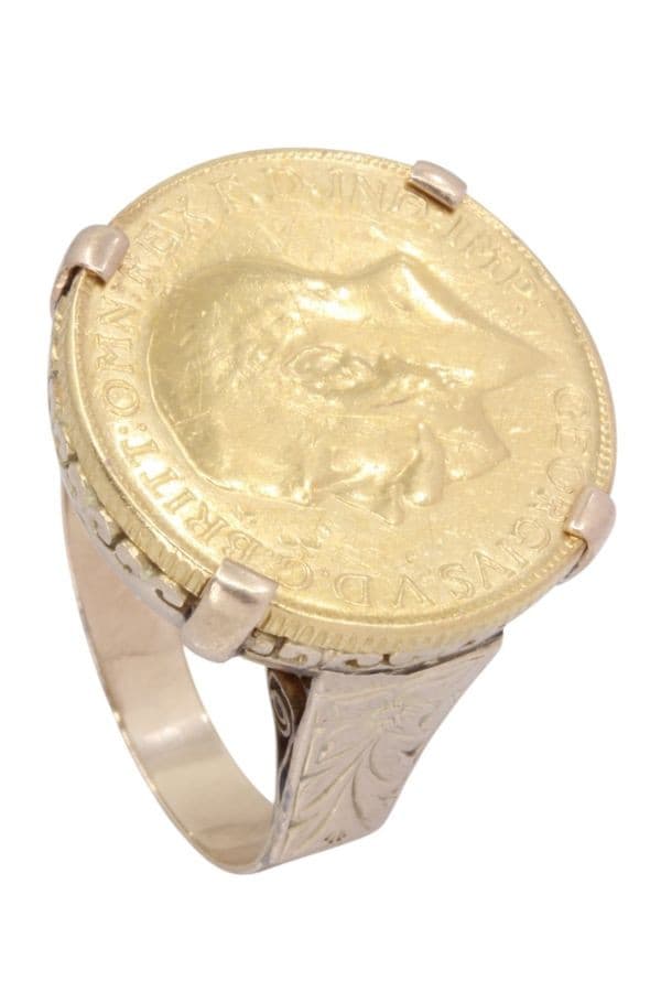 Bague Pièce Souverain - photo 4
