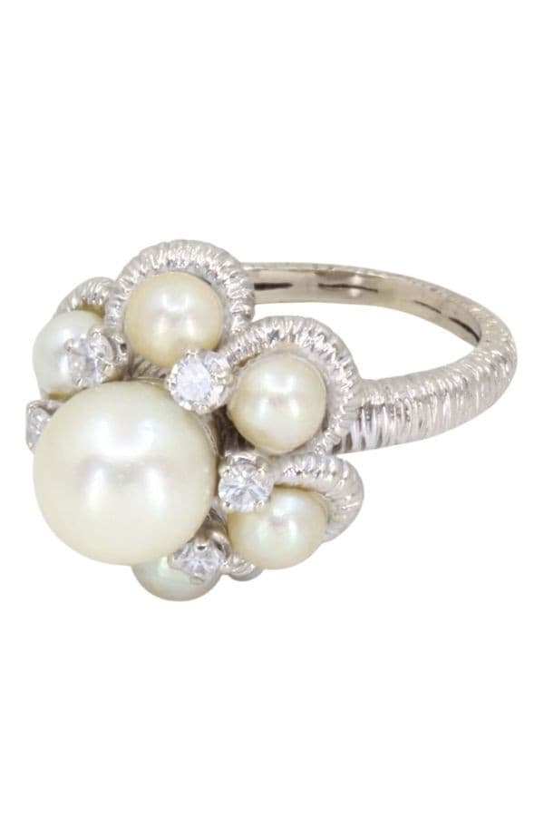 Bague Perles et Diamants - photo 5