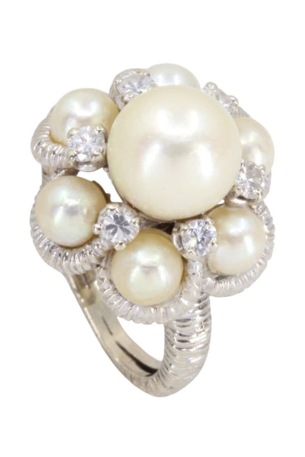 Bague Perles et Diamants - photo 4