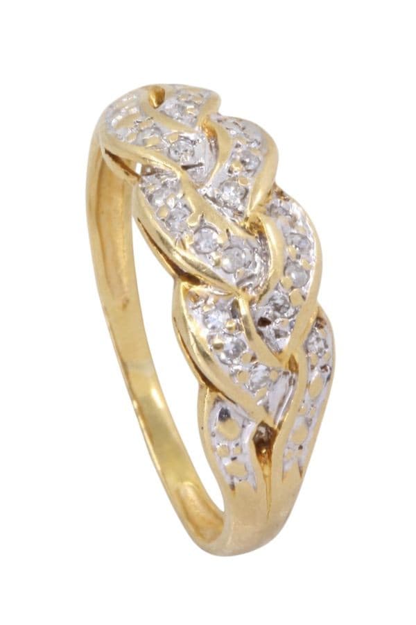 Bague Tressée Diamants - photo 4