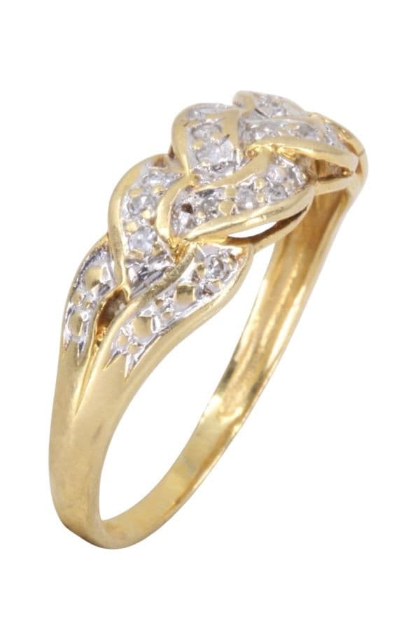 Bague Tressée Diamants - photo 3