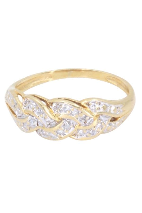 Bague Tressée Diamants - photo 5