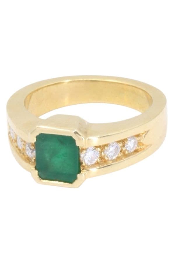 Bague Moderne Émeraude et Diamants - photo 5