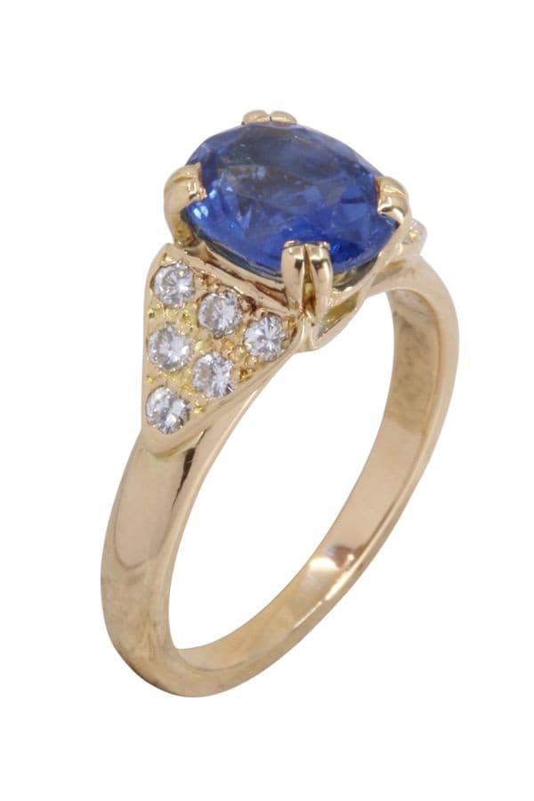 Bague Moderne Saphir et Diamants - photo 3