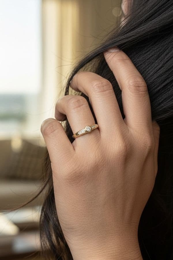 Bague Style Solitaire Diamants - photo 2
