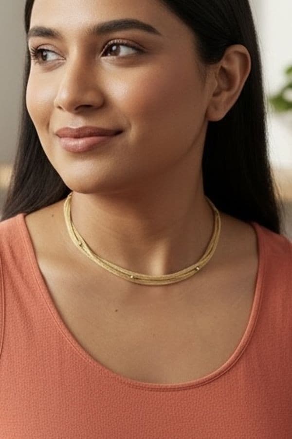 Collier Ancien Maille Tressée - photo 2