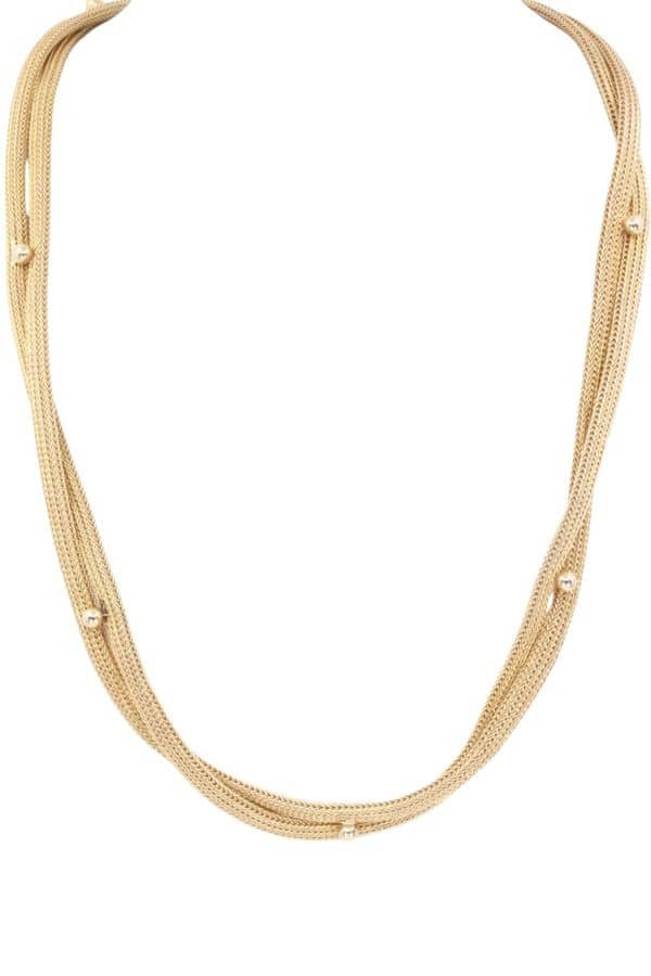 COLLIER ANCIEN MAILLE TRESSÉE, photo 2 sur 3
