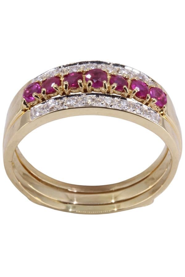 Bague Diamants, Rubis et Émeraudes - photo 4