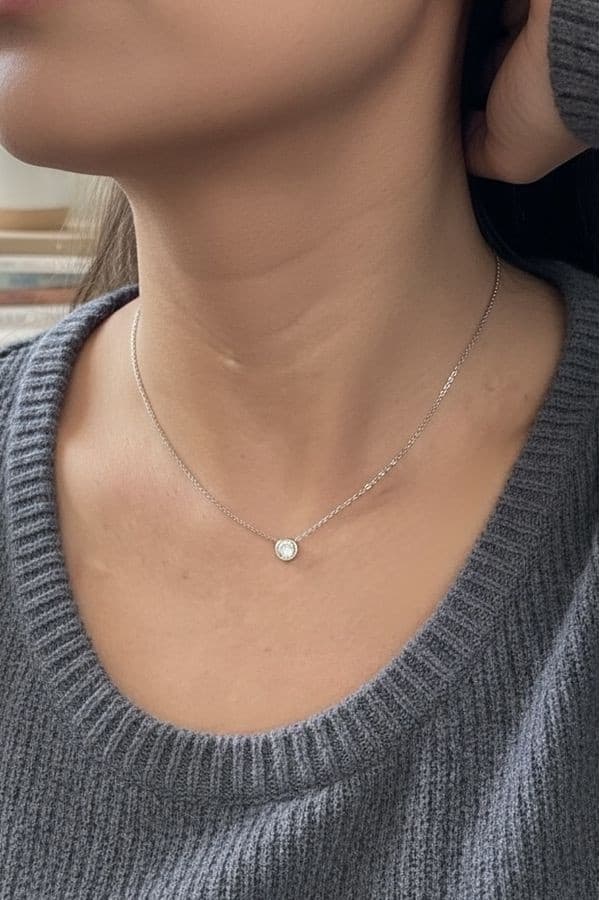 Collier Centre Diamant - photo 2