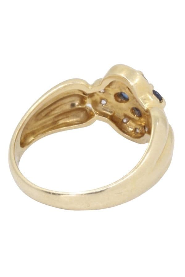 Bague Trèfle Saphirs et Diamants - photo 6