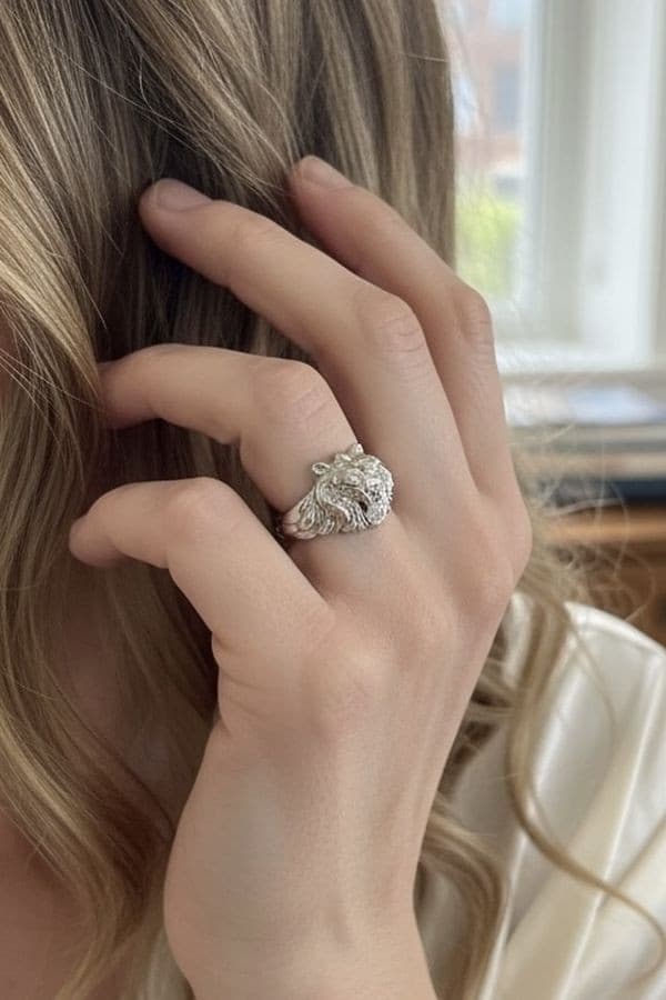 Bague Tête de Lion Diamant - photo 2