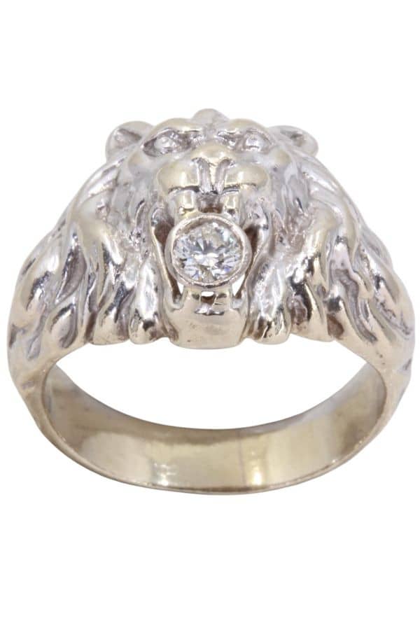 BAGUE TÊTE DE LION DIAMANT, photo 2 sur 3