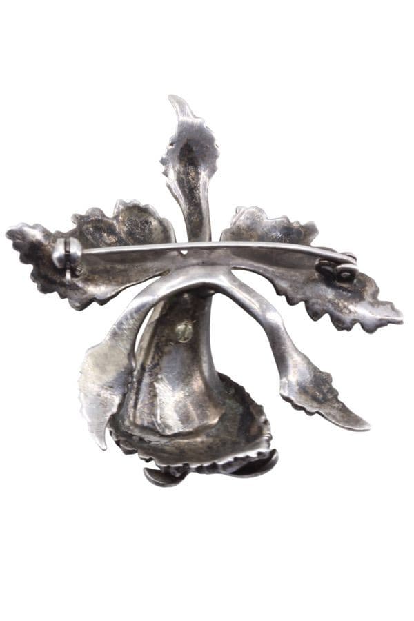 Parure Broche & Bo Émaillée Art-Nouveau - photo 7