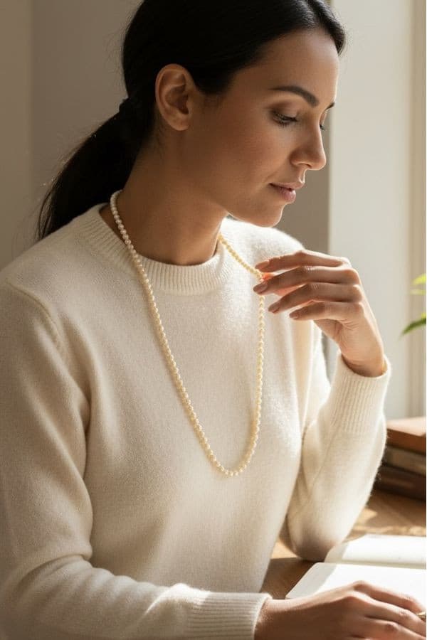 Collier de Perles Long - photo 2