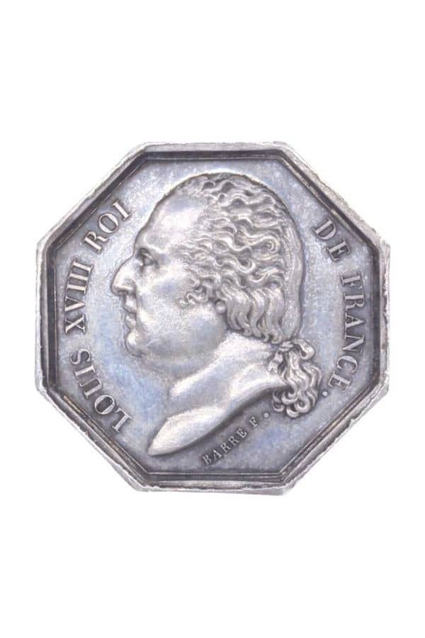 JETON LOUIS XVIII ARGENT, photo 1 sur 2