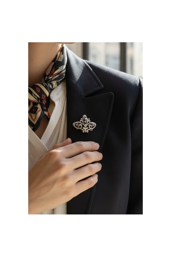 Broche Art-Nouveau 2 Ors Diamants - photo 2