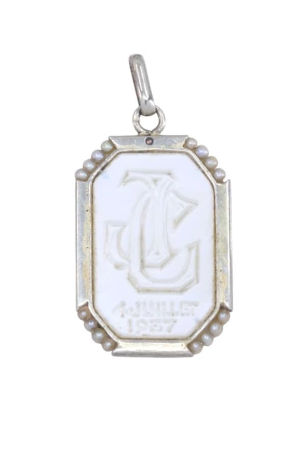 Medaille Vierge Art-Déco Nacre - photo 3