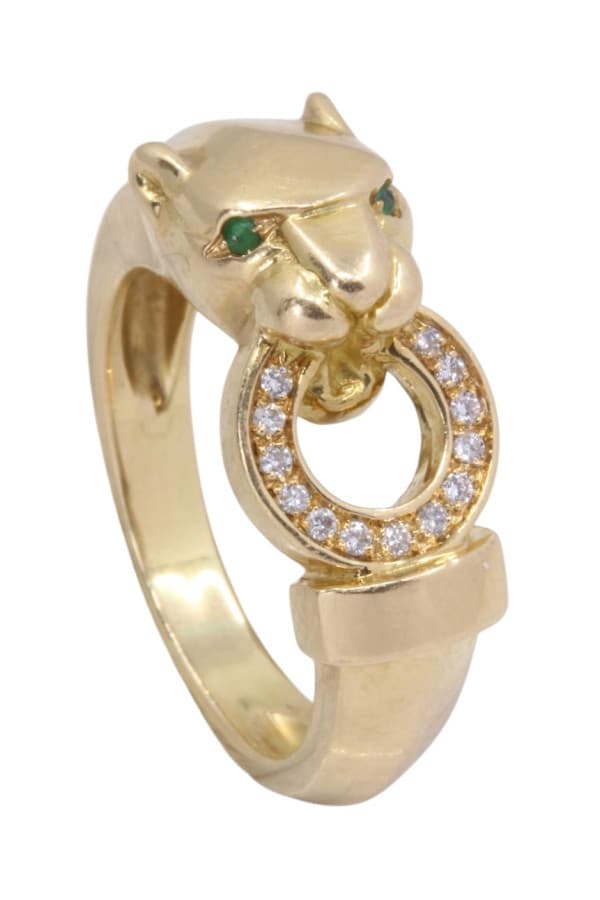 Bague Panthère Émeraudes et Diamants - photo 5