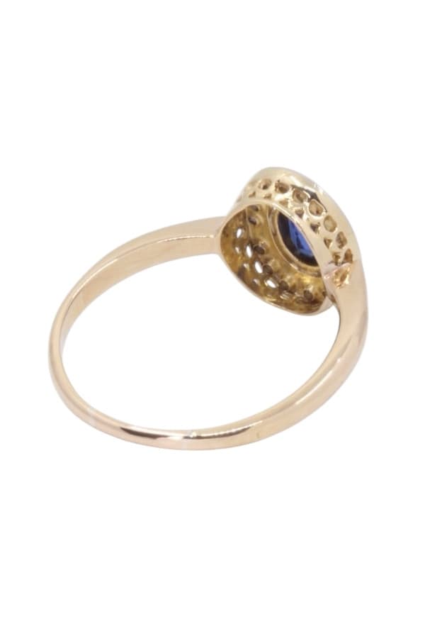 Bague Art-Nouveau Saphir et Diamants - photo 6