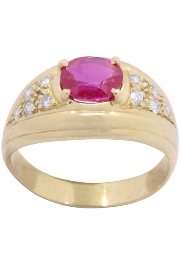 Bague Rubis Diamants