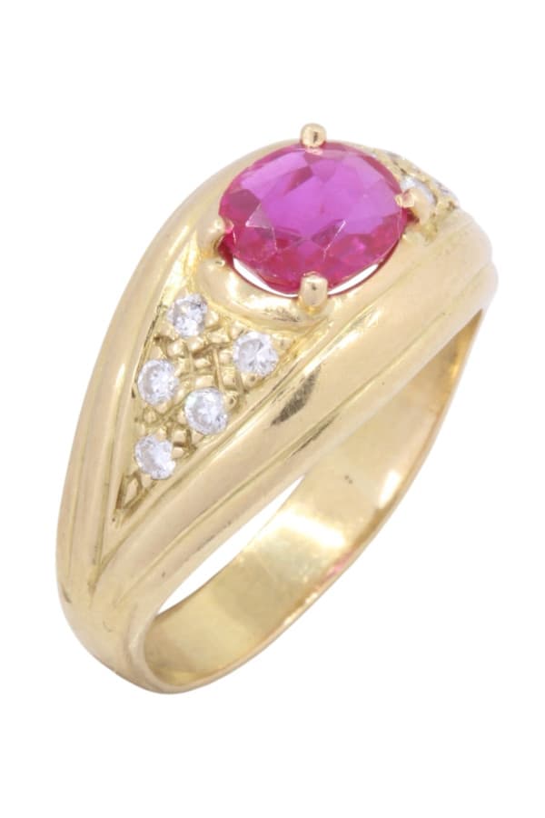 Bague Rubis Diamants - photo 3