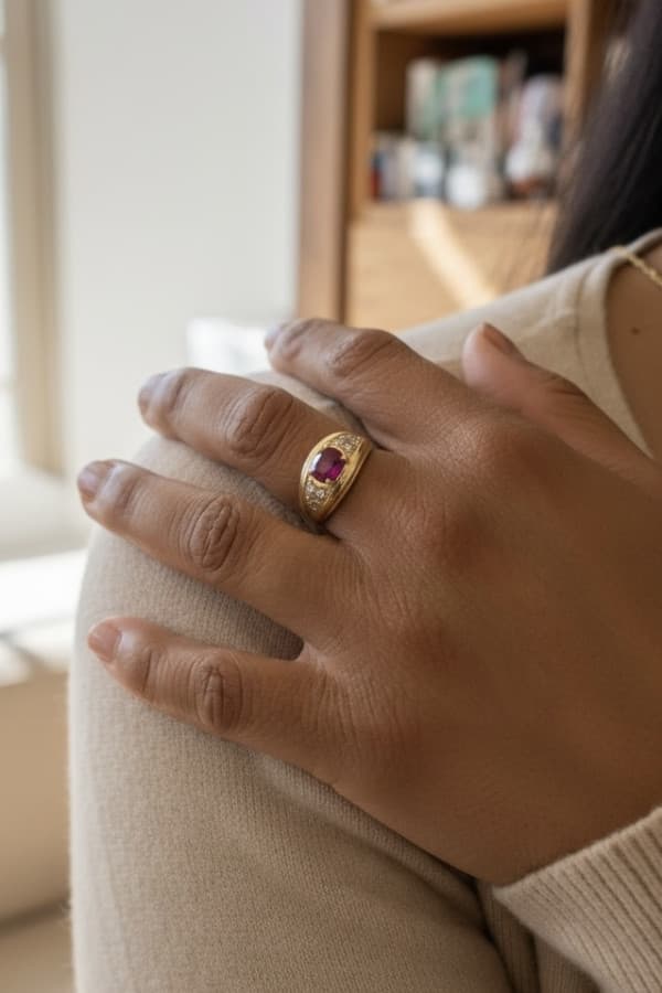 Bague Rubis Diamants - photo 2