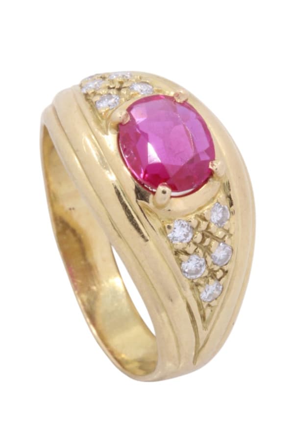 Bague Rubis Diamants - photo 4