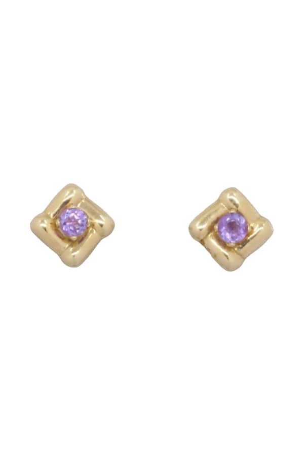 BOUCLES D'OREILLES AMÉTHYSTE, photo 2 sur 3