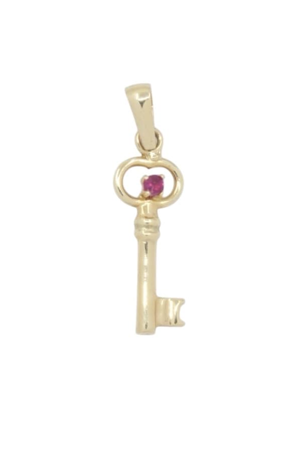 Pendentif Clé Rubis