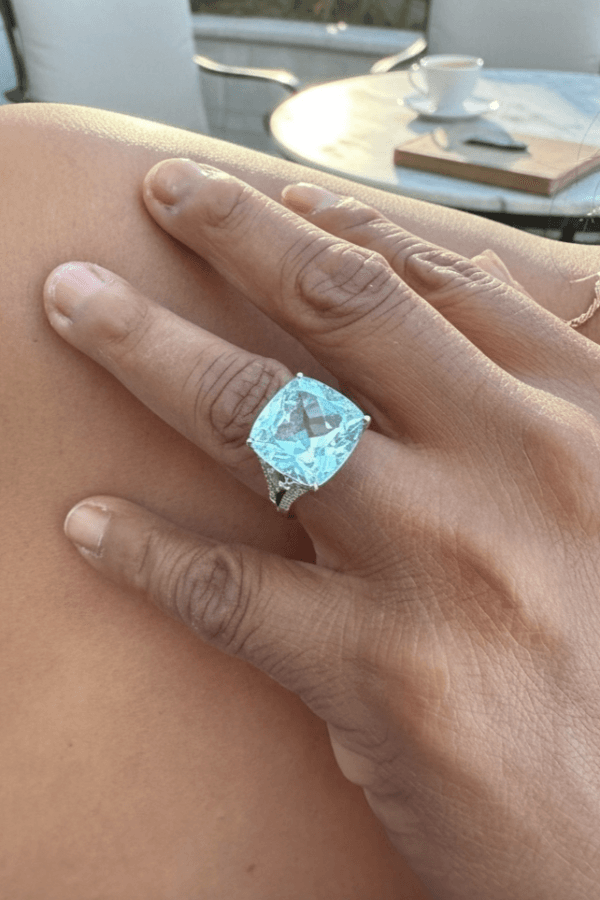 Bague Ancienne Topaze et Diamants - photo 2