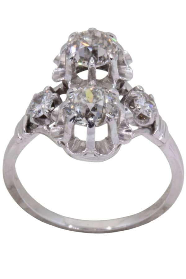 BAGUE ART-NOUVEAU DIAMANTS, photo 2 sur 3