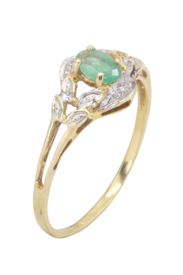 Bague Moderne Émeraude et Diamants - photo 3