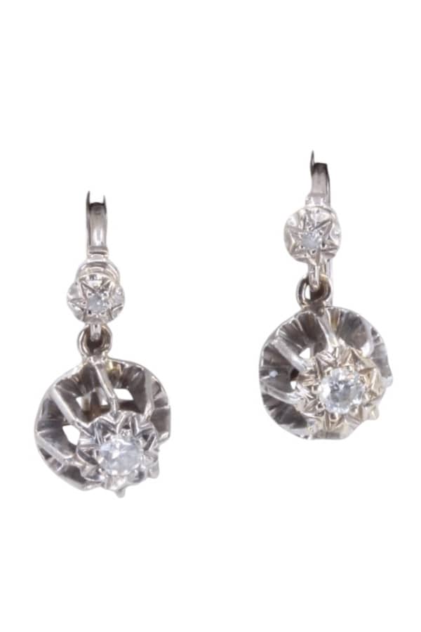 DORMEUSES ANCIENNNES DIAMANTS, photo 2 sur 3
