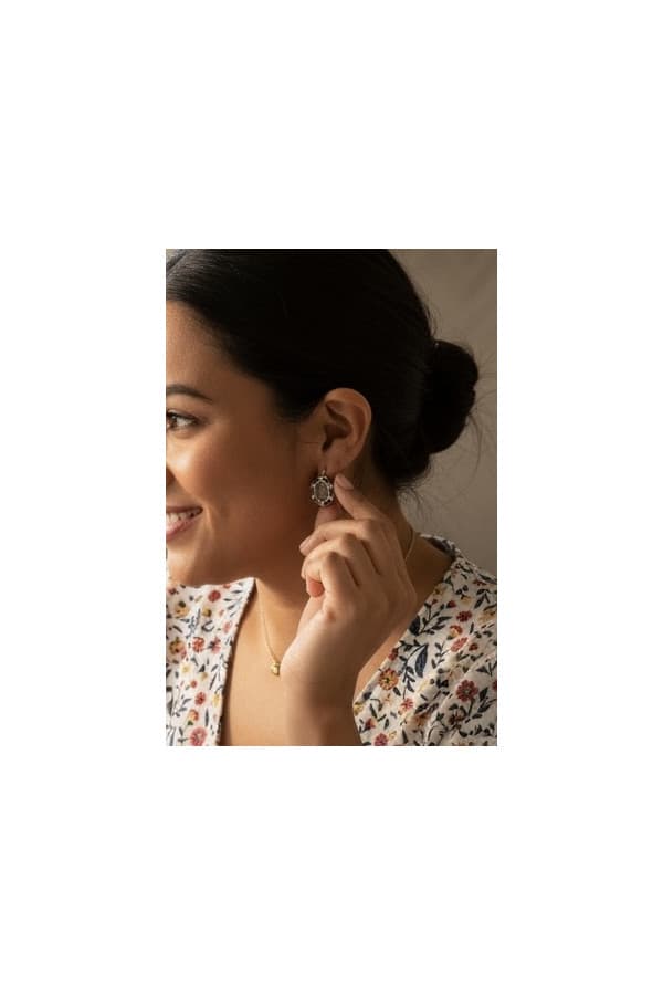 Boucles d'Oreilles Anciennes Email - photo 2