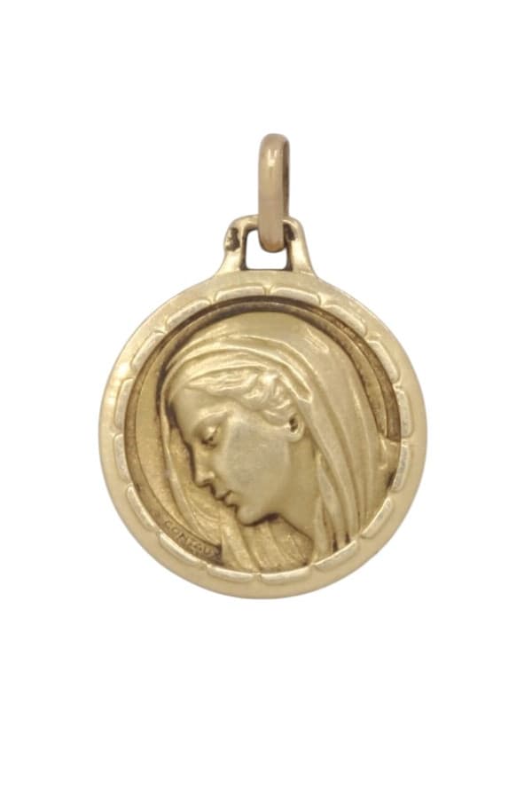 Medaille Vierge Signee Contaux