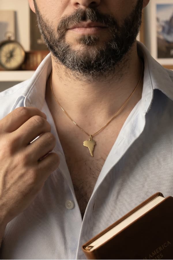 Pendentif Carte Amérique du Sud - photo 2