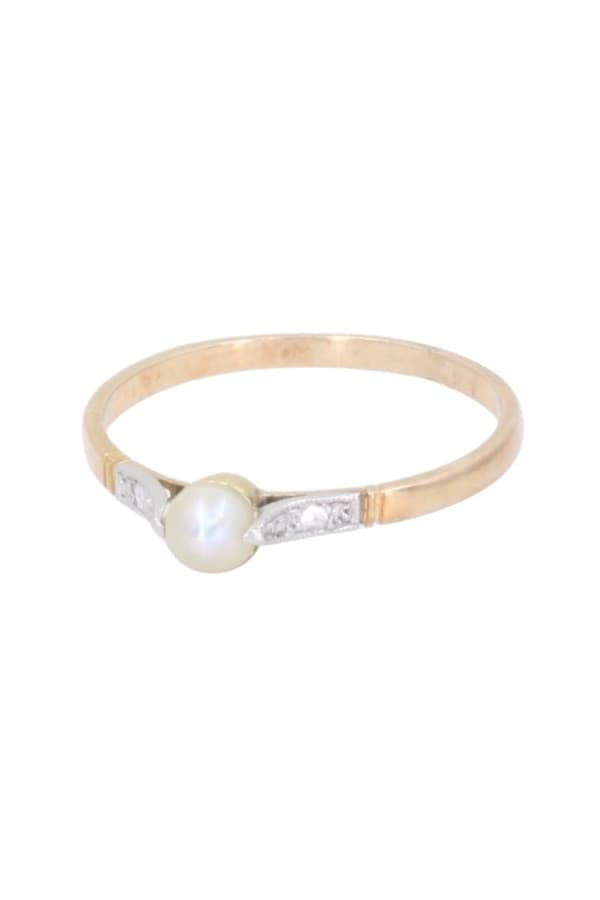 Bague Art-Nouveau Perle et Diamants - photo 5
